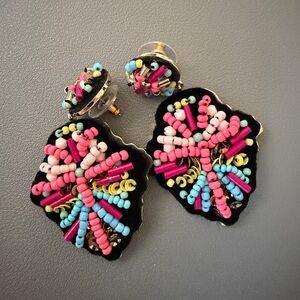 Colorful Beaded Drop Earrings